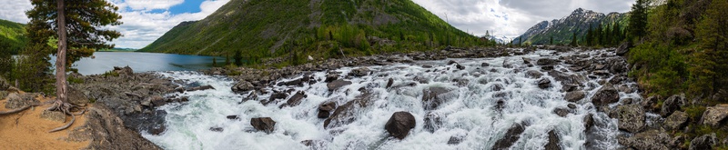 Перемычка между средним и нижним Мультинскими озерами